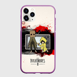 Чехол iPhone 11 Pro матовый Little Nightmares 2, цвет: 3D-фиолетовый