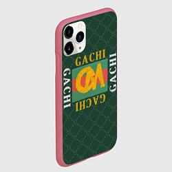 Чехол iPhone 11 Pro матовый GACHI GUCCI, цвет: 3D-малиновый — фото 2