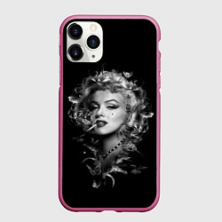 Чехол iPhone 11 Pro матовый МЭРИЛИН, цвет: 3D-малиновый