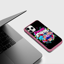Чехол iPhone 11 Pro матовый Friday Night Funkin, цвет: 3D-малиновый — фото 2