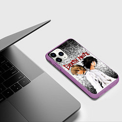 Чехол iPhone 11 Pro матовый ТЕТРАДЬ СМЕРТИ, цвет: 3D-фиолетовый — фото 2