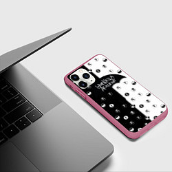Чехол iPhone 11 Pro матовый Umbrella Academy, цвет: 3D-малиновый — фото 2