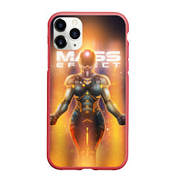 Чехол iPhone 11 Pro матовый Mass effect, цвет: 3D-красный