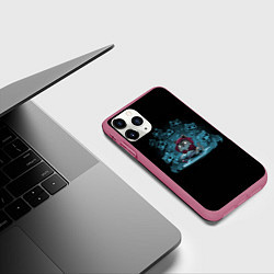 Чехол iPhone 11 Pro матовый Кот маг, цвет: 3D-малиновый — фото 2