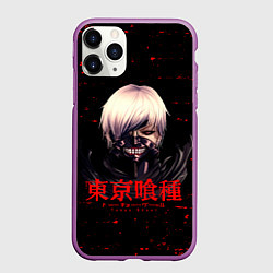 Чехол iPhone 11 Pro матовый Токийский гуль Tokyo Ghoul, цвет: 3D-фиолетовый