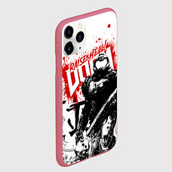 Чехол iPhone 11 Pro матовый DOOM Eternal, цвет: 3D-малиновый — фото 2