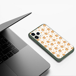 Чехол iPhone 11 Pro матовый Крутая Шиба-Ину, цвет: 3D-темно-зеленый — фото 2