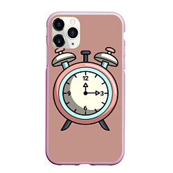 Чехол iPhone 11 Pro матовый Clock, цвет: 3D-розовый