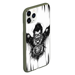 Чехол iPhone 11 Pro матовый DEATH NOTE ТЕТРАДЬ СМЕРТИ, цвет: 3D-темно-зеленый — фото 2