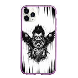 Чехол iPhone 11 Pro матовый DEATH NOTE ТЕТРАДЬ СМЕРТИ, цвет: 3D-фиолетовый