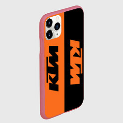 Чехол iPhone 11 Pro матовый KTM КТМ Z, цвет: 3D-малиновый — фото 2