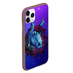 Чехол iPhone 11 Pro матовый Retrowave Neon Horse, цвет: 3D-коричневый — фото 2