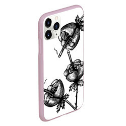 Чехол iPhone 11 Pro матовый Дымящие розы, цвет: 3D-розовый — фото 2
