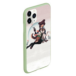 Чехол iPhone 11 Pro матовый Джуно и Хару, цвет: 3D-салатовый — фото 2