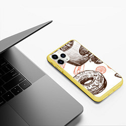Чехол iPhone 11 Pro матовый Вкусности, цвет: 3D-желтый — фото 2
