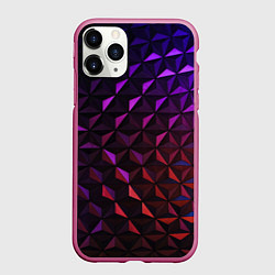 Чехол iPhone 11 Pro матовый Неоновая Текстура, цвет: 3D-малиновый