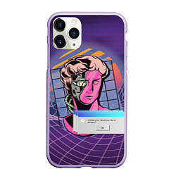 Чехол iPhone 11 Pro матовый Vaporwave Cyborg Statue