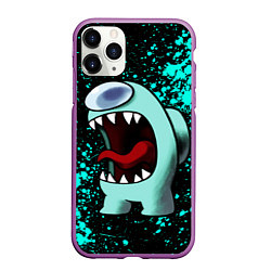 Чехол iPhone 11 Pro матовый AMONG US АМОНГ АС, цвет: 3D-фиолетовый