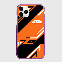 Чехол iPhone 11 Pro матовый KTM КТМ SPORT, цвет: 3D-фиолетовый
