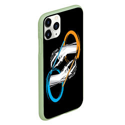 Чехол iPhone 11 Pro матовый PORTAL 2 ПОРТАЛ 2, цвет: 3D-салатовый — фото 2