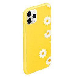 Чехол iPhone 11 Pro матовый Ромашки, цвет: 3D-желтый — фото 2