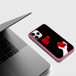 Чехол iPhone 11 Pro матовый Green day, цвет: 3D-малиновый — фото 2