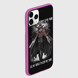 Чехол iPhone 11 Pro матовый Хеллсинг, цвет: 3D-фиолетовый — фото 2