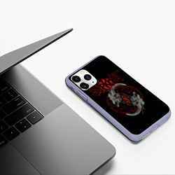 Чехол iPhone 11 Pro матовый Slipknot Черепа, цвет: 3D-светло-сиреневый — фото 2