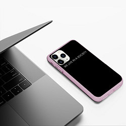 Чехол iPhone 11 Pro матовый WE LIVE IN A SOCIETY, цвет: 3D-розовый — фото 2