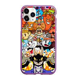 Чехол iPhone 11 Pro матовый CUPHEAD, цвет: 3D-фиолетовый