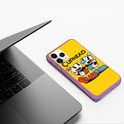 Чехол iPhone 11 Pro матовый CUPHEAD, цвет: 3D-фиолетовый — фото 2