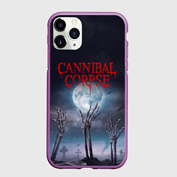 Чехол iPhone 11 Pro матовый Cannibal Corpse Труп Каннибала Z, цвет: 3D-фиолетовый