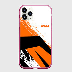 Чехол iPhone 11 Pro матовый KTM КТМ Z, цвет: 3D-малиновый