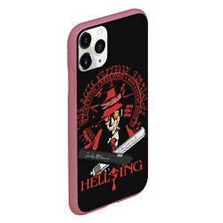 Чехол iPhone 11 Pro матовый Hellsing, цвет: 3D-малиновый — фото 2