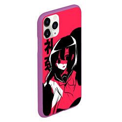 Чехол iPhone 11 Pro матовый Rena Black Pink, цвет: 3D-фиолетовый — фото 2