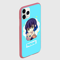 Чехол iPhone 11 Pro матовый Inosuke Kimetsu no Yaiba, цвет: 3D-малиновый — фото 2