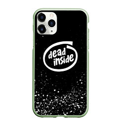 Чехол iPhone 11 Pro матовый DEAD INSIDE, цвет: 3D-салатовый