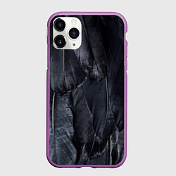 Чехол iPhone 11 Pro матовый ВОРОНА, цвет: 3D-фиолетовый