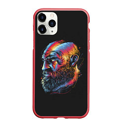 Чехол iPhone 11 Pro матовый Rainbow of war, цвет: 3D-красный