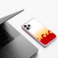 Чехол iPhone 11 Pro матовый ШИНДЖУРО РЕНГОКУ KNY, цвет: 3D-розовый — фото 2