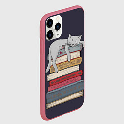 Чехол iPhone 11 Pro матовый Relax Cat, цвет: 3D-малиновый — фото 2