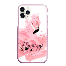 Чехол iPhone 11 Pro матовый Flamingo, цвет: 3D-розовый