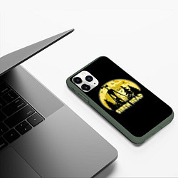 Чехол iPhone 11 Pro матовый Siren Head Yellow Moon, цвет: 3D-темно-зеленый — фото 2