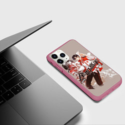 Чехол iPhone 11 Pro матовый Аватар короля Е Сю, цвет: 3D-малиновый — фото 2