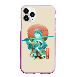 Чехол iPhone 11 Pro матовый Demon Slayer Tanjiro, цвет: 3D-розовый