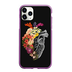 Чехол iPhone 11 Pro матовый Natural Heart Dual, цвет: 3D-фиолетовый