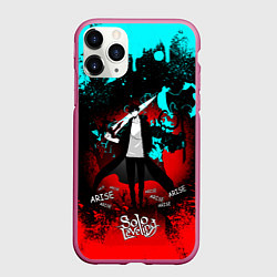 Чехол iPhone 11 Pro матовый SOLO LEVELING МАНХВА, цвет: 3D-малиновый