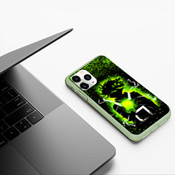 Чехол iPhone 11 Pro матовый ДЕКУ МОЯ ГЕРОЙСКАЯ АКАДЕМИЯ, цвет: 3D-салатовый — фото 2