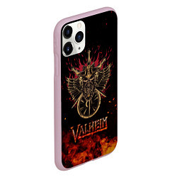 Чехол iPhone 11 Pro матовый Valheim символ черепа, цвет: 3D-розовый — фото 2