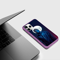 Чехол iPhone 11 Pro матовый Джони, цвет: 3D-фиолетовый — фото 2